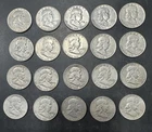 Lot of 20 Mixed Dates Old U.S. Franklin Half Dollar Silver Coins w/ Error L#A22B