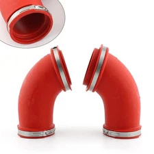 L&R Air Intake Manifold Boot Duct Pipe For BMW R1200 R RT ST 13717677662 Red