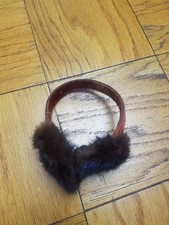 Vintage Brown Mink Genuine Fur Ear Muffs Winter
