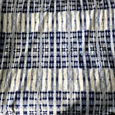 White & Navy Blue African Mudcloth-Print Minky from Michael Miller "Nia" Pattern
