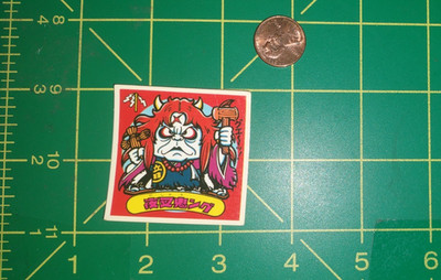 Bikkuriman #87 Monster Sticker Square Vintage  Glossy Paper