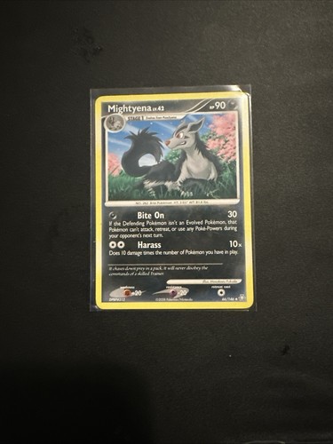 Pokemon TCG Mightyena 66/146 Reverse Holo Card Uncommon Legends Awakened 2008 LP