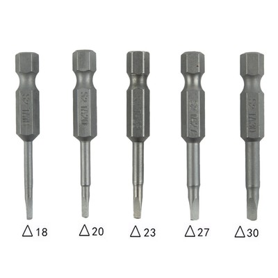 5Pcs Magnetic Triangle Head Screwdriver Bits 1/4 Hex Shank Electric Tools