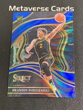 2023-24 Panini Select Brandin Podziemski Blue Wave Courtside Rookie RC 61/75