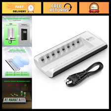 8-Bay AA AAA Battery Charger for NiMH NiCD Rechargeable Batteries - Individual C