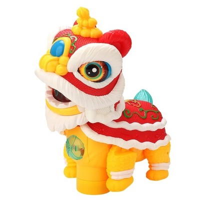 Electric Lion Dance with Light Music Education Toy,Wagging Walking Lion Dancing