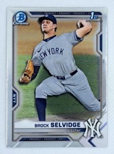 Brock Selvidge 2021 Bowman Chrome Draft 1st New York Yankees Prospect #BDC-24