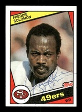 1984 Topps 360 Freddie Solomon signed auto autograph  ballpoint, dec'd JBN BXCP6