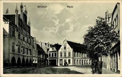 Postcard Beckum in Westphalia, market - 11566138