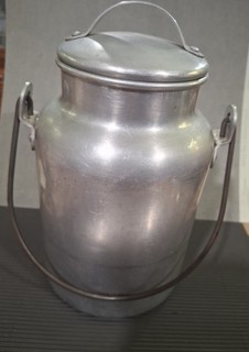 Antique Metal Farmhouse Kitchen Milk Can Jug Can
