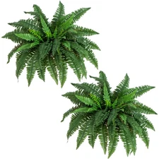Nearly Natural 40IN Artificial Boston Fern Large Hanging Plant, Set of 2 Arti...