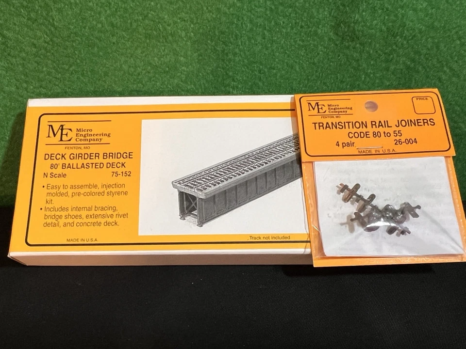 Micro Engineering Deck Girder Bridge 80’ Ballasted Deck N Scale Kit NEW+ Bonus - Image 2 of 3