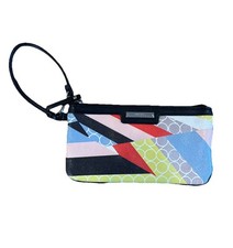 Nine West Clutch Hand Bag Wristlet Faux Leather Wrist Strap Mesa Multicolor