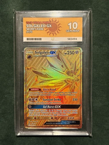 Solgaleo GX 173/156 ACE graded card