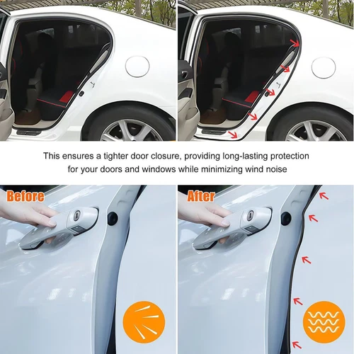 Tira de sello de goma universal del panel del limpiaparabrisas delantero del coche de 2 m - Imagen 9 de 17