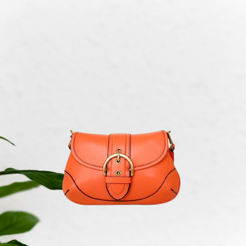 Coach Soho Regenerative Leather Shoulder Bag in Orange CR699