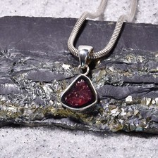 Turmalin Anhänger, 925er Silber, Edelsteinanhänger (14087), Scheibe