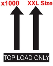 XXL TOP LOAD ONLY ARROW label adhesive warning mailing sticky sticker 100x150mm