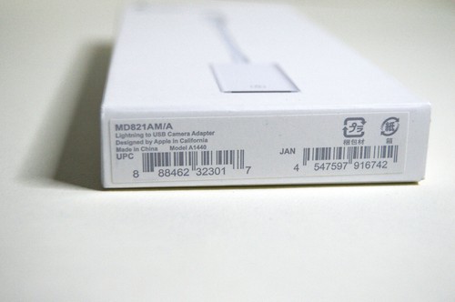 New Genuine Apple Lightning to USB Camera Adapter White A1440 MD821AM/A - Afbeelding 2 van 3