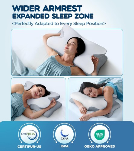 Effective Pain Relief Cervical Neck Pillow for Sleeping, Ergonomic Cooling Side - Picture 6 of 6