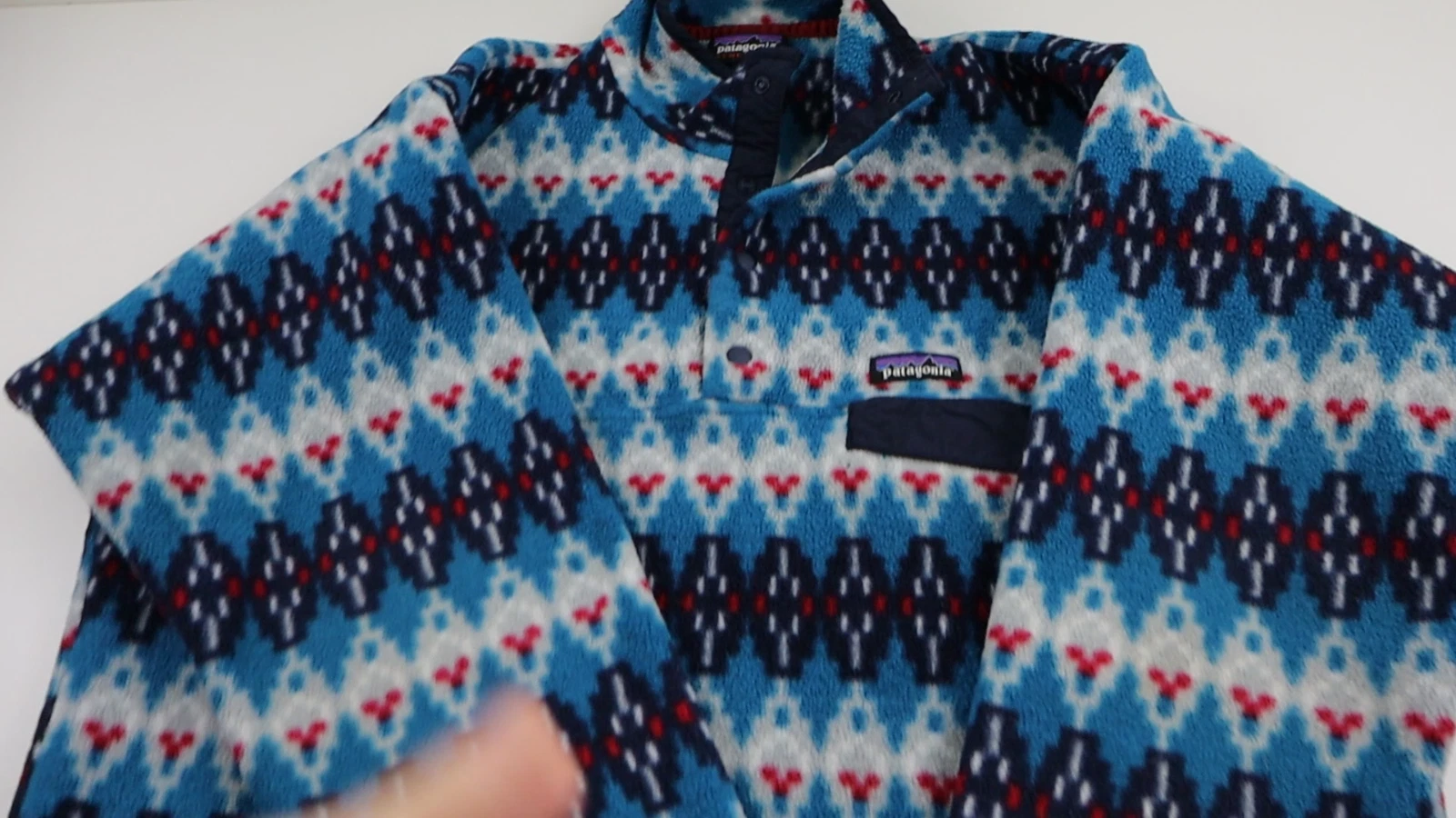 patagonia aztec forest carpet synchilla fleece snap-t pullover jacket