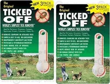 The Original Ticked OFF Tick Remover 2 Packs of 3 Each - colors may vary