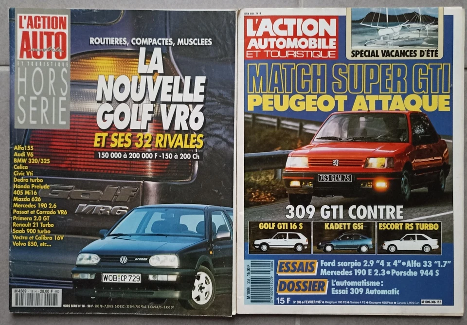 Lot/ 6 l'auto-journal et 2 l'action automobile - années 80 - Peugeot Citroën ... - Photo 2/2