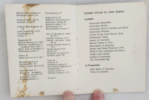 Guide to Australian Minerals John Talent Prospecting Mineralogy Geoscience 1970 - Picture 12 of 15