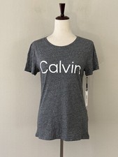 CALVIN KLEIN PERFORMANCE Women's Sz S Short Sleeves Crew Neck Logo T-Shirt Top