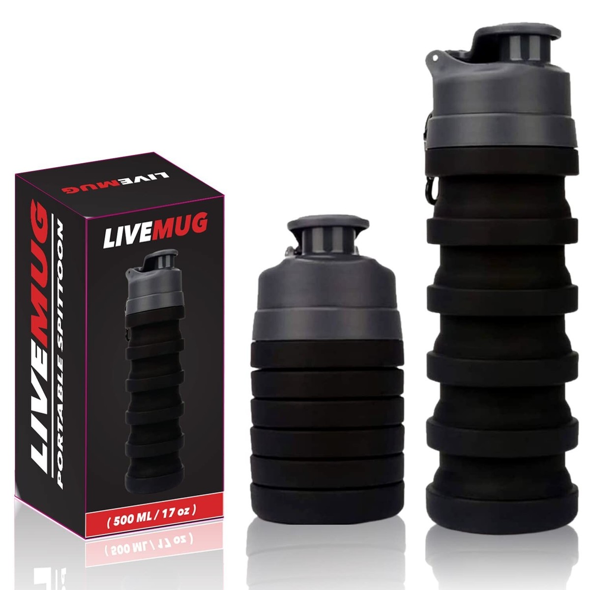 Spittoon for Chewing Tobacco | Portable Spit Cup, Collapsible Silicone Dip  Sp