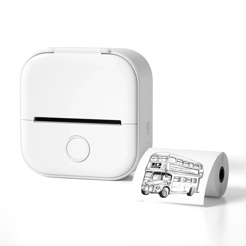 Portable Mini Thermal Printer for Home Photos Student Study and Error Notes