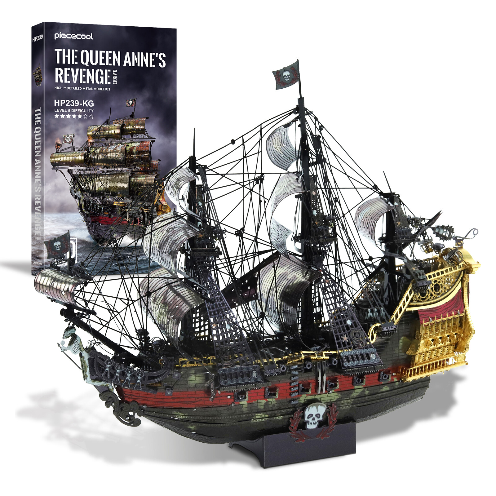 Image 1 - Piececool The Queen Anne's Revenge DIY Metal Model Kit 3D metal puzzle Gift