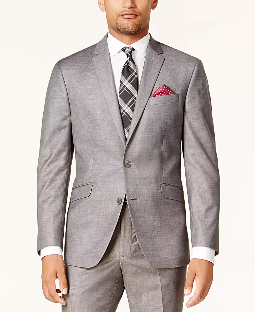 Kenneth cole light grey deals suit