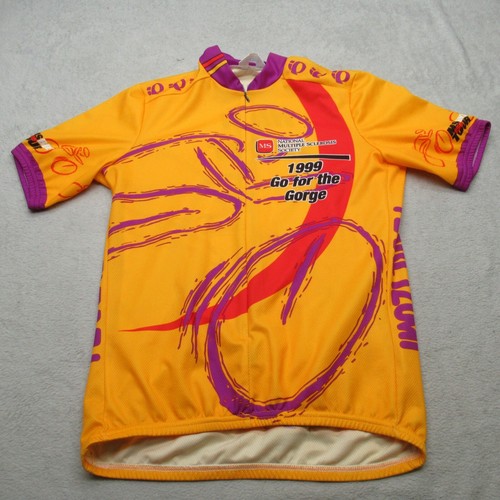 Pearl Izumi Cycling Jersey Mens? Large Yellow 1999 Go For Gorge Made In USA VTG - Picture 2 of 13