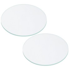 2.91x0.08" Dia Flashlight Glass Lens, 2 Pcs Polished Edge Glass Len, Transparent