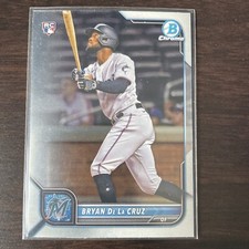 2022 Bowman Chrome Bryan De La Cruz #52 RC Rookie Card Miami Marlins