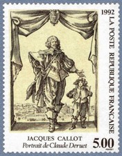 Timbre France 2761 Neuf** - Portait de Claude Deruet - Jacques Callot - 1992