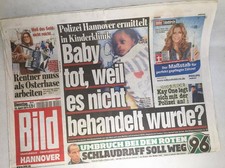 Bildzeitung vom 15.04.2014 * Geschenk zur Geburt * Hannover 96