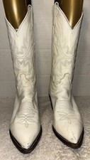 Justin Wedding White Cowgirl Boots 7 B USA Made