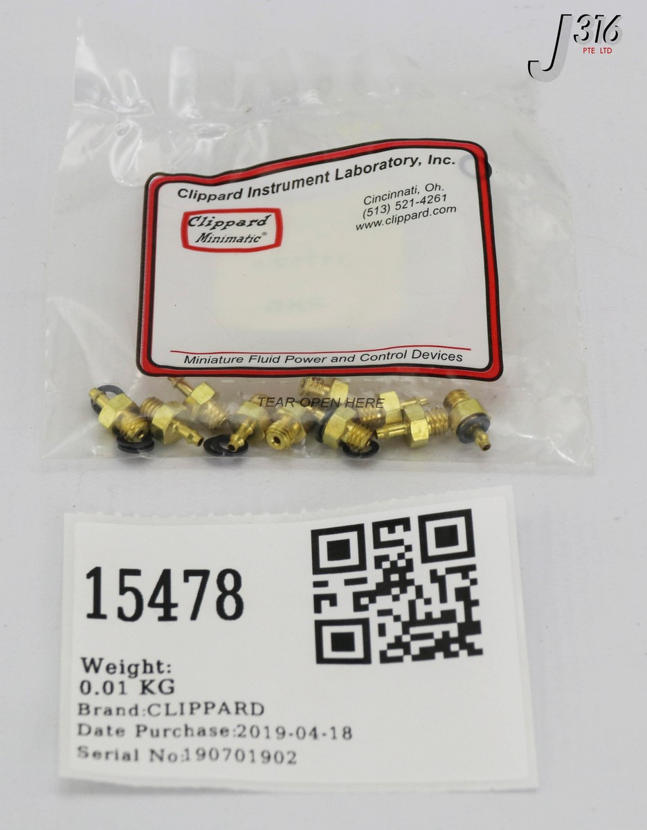 No!!!  15478 CLIPPARD HOSE FITTING,MINIMATIC,BRASS (NEW) 11752-5-PKG | eBay