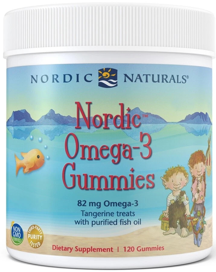 Nordic Naturals Nordic Omega-3 Gummies 82mg Tangerine Treats 120 gummies - 05/27