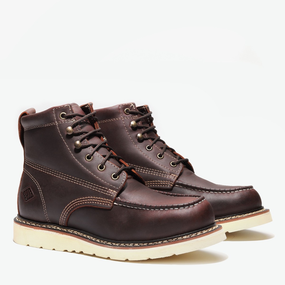 Brand new. Never worn!! Red Wing Shoes Burgundy Lace-Up Men\'s Work Boots 24 years of wear. Style: #875 Leather: Oro Legacy Broken in  main image 2
