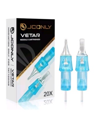 JCONLY Vetar Needle Cartridges 20pcs, 1207CML 0.35mm Diameter, 5mm Taper - N12-5