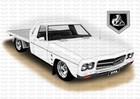 <!--F#f_0-->Holden HQ One Tonner Ute WHITE flag 150cm x 90cm NEW<!--F/-->