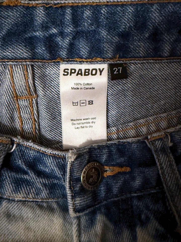 SpaBoy Denim Co. Never Worn One-of-a-Kind Hand Dyed High-Waisted Jeans Size 27 - Image 4 of 4