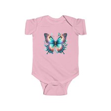 Infant Fine Jersey Bodysuit Butterflies