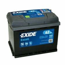 BATTERIA PER AUTO 12V 62 AH POSITIVO A DX 540A SPUNTO EXIDE EXCELL = 60 AH EB620