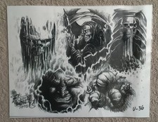 Tattoo Studio Shop Flash Single By Foose Grim Reaper, Skulls 11"X14" Print