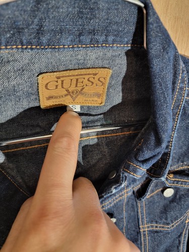 guess jean jacket girls size small long sleeve button up denim blue - Picture 6 of 8