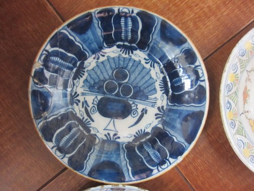 4 antique Delft plates - 18th century - Afbeelding 4 van 15